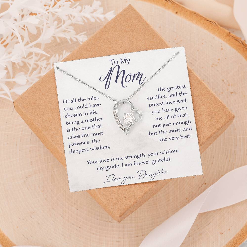 To My Mom – Sentimental Necklace with Heartfelt Card, Thoughtful Gifts from Daughter or Son for Mother’s Day, Birthday, Christmas