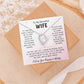 To My Wife – Forever Love Necklace, Gift for Wife from Husband, Romantic Anniversary Birthday Christmas Jewelry, Meaningful Love Message Card, Perfect Valentine’s Day Gift