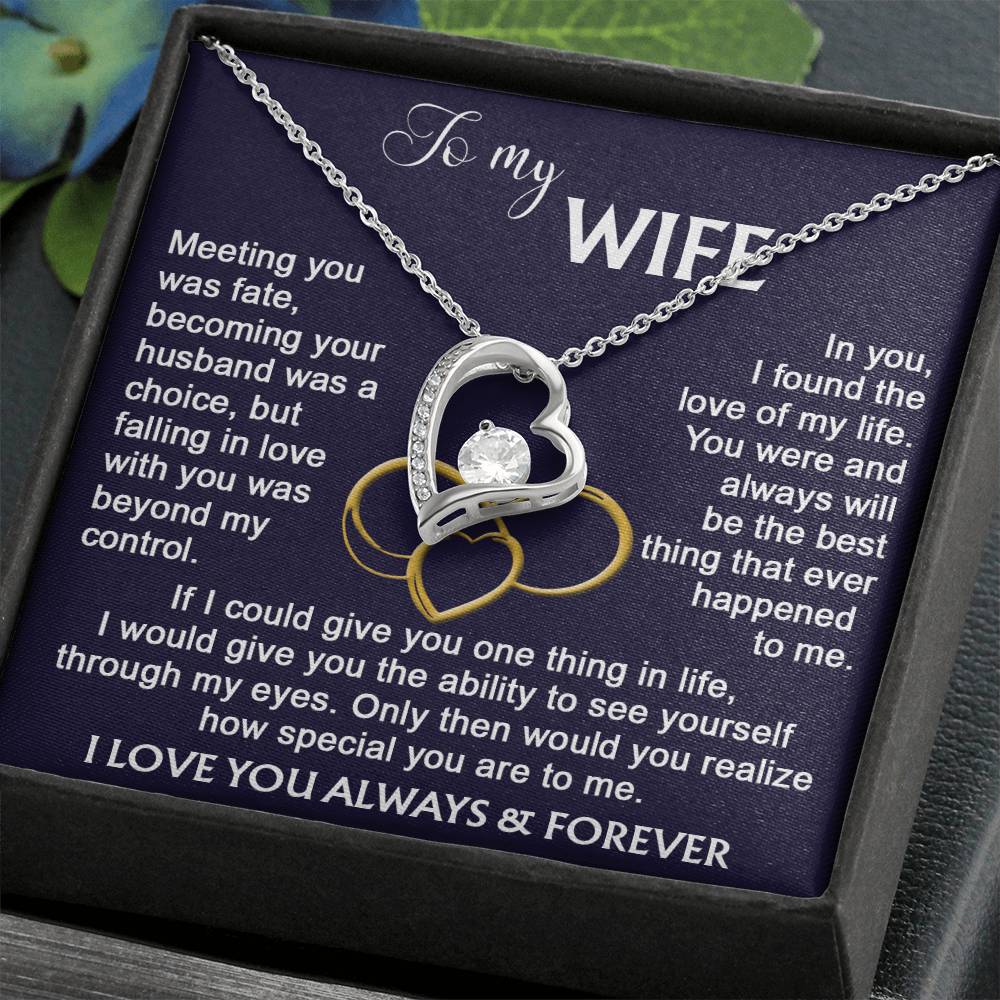 To My Beautiful Soulmate Necklace For Women, I Love You Jewelry To My Wife Necklace Gift for Women From Lover Husband Amazing Forever Love Gifts Boxes For Women, Soulmate Necklace For