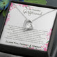 To My Girlfriend – Sterling Silver Forever Love Necklace, Meaningful Jewelry Gift for Her, Birthday, Anniversary, Valentine’s Day