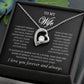 To My Wife Heart Necklace – Stainless Steel Pendant for Women – Meaningful Gift for Anniversary, Birthday, Christmas, Valentine’s Day