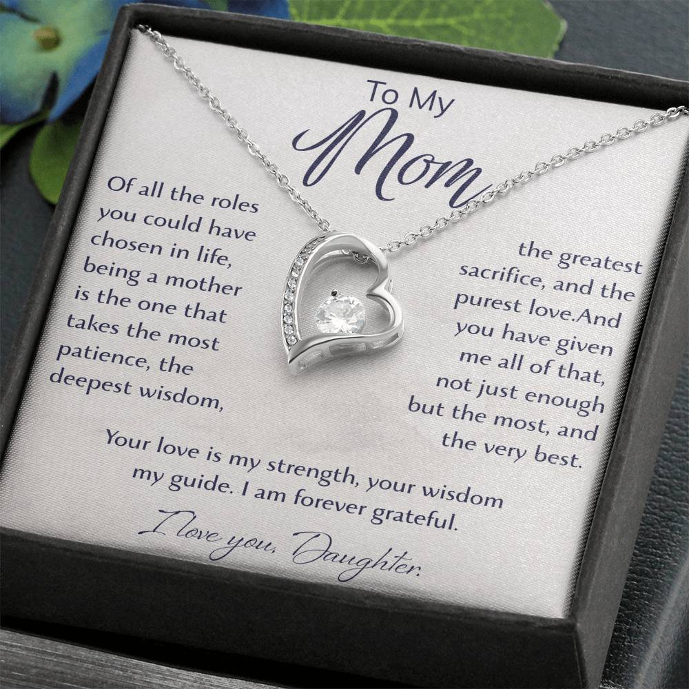 To My Mom – Sentimental Necklace with Heartfelt Card, Thoughtful Gifts from Daughter or Son for Mother’s Day, Birthday, Christmas