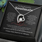 To My Soulmate Necklace – Romantic Jewelry Gift for Wife from Husband – Birthday, Anniversary, Valentine’s Day Gift with Message Card & Gift Box