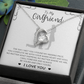To My Girlfriend – Sterling Silver Forever Love Necklace, Meaningful Jewelry Gift for Her, Birthday, Anniversary, Valentine’s Day
