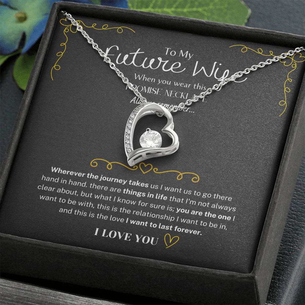 To My Future Wife Necklace - Promise Necklace For Her, Fiance Gifts For Her, Birthday Gifts For Future Wife With Message Card, To My Soulmate Necklace For Women Women Romantic Jewelry With Message Card, Gift Box
