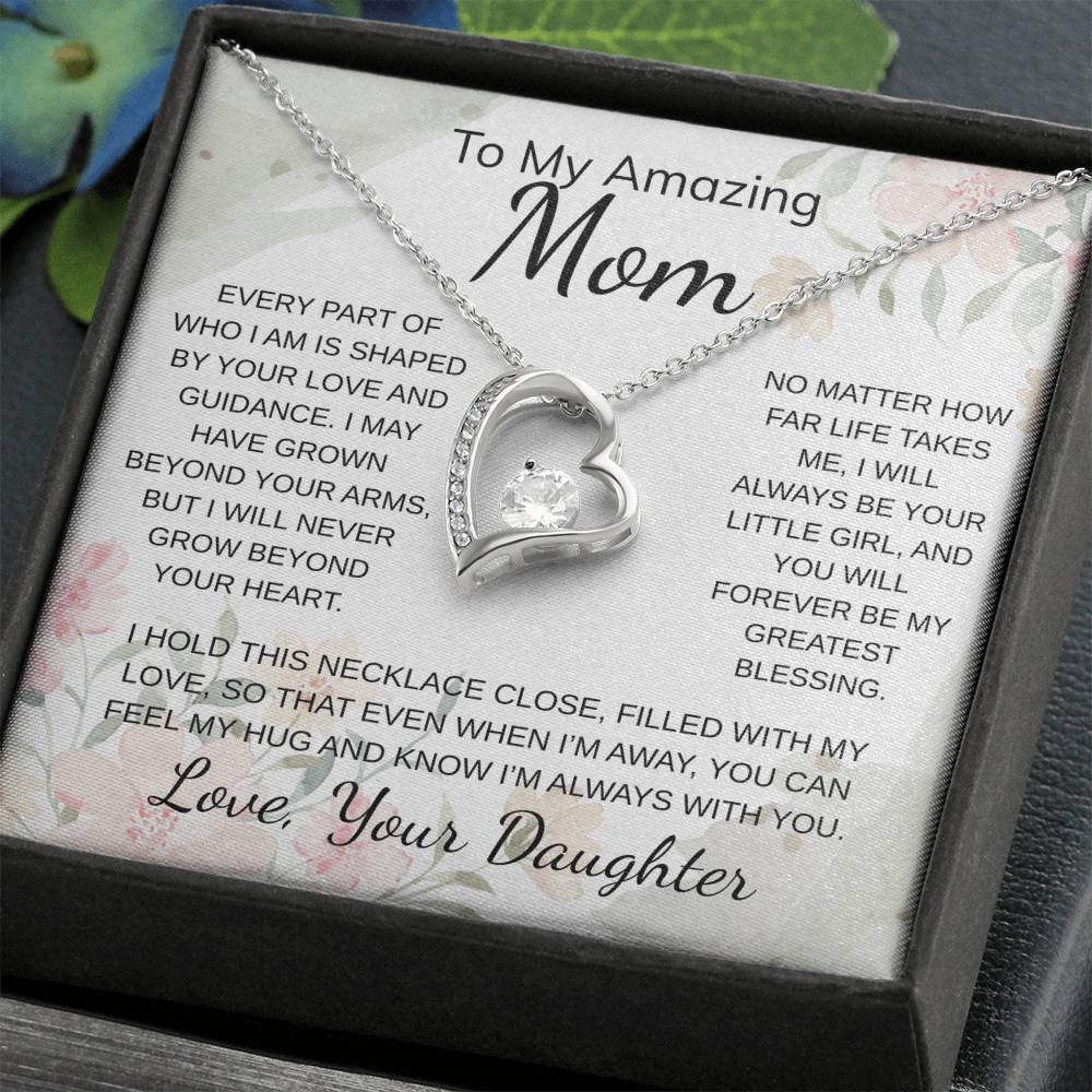 To My Mom – Sentimental Necklace with Heartfelt Card, Thoughtful Gifts from Daughter or Son for Mother’s Day, Birthday, Christmas