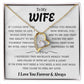 To My Wife – Forever Love Necklace, Gift for Wife from Husband, Romantic Anniversary Birthday Christmas Jewelry, Meaningful Love Message Card, Perfect Valentine’s Day Gift