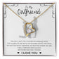 To My Girlfriend – Sterling Silver Forever Love Necklace, Meaningful Jewelry Gift for Her, Birthday, Anniversary, Valentine’s Day