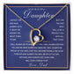 To My Daughter Necklace from Dad – Christmas Gift for Daughter or Daughter-in-Law, Birthday Jewelry for Women, Valentine's Day & Mother's Day Present