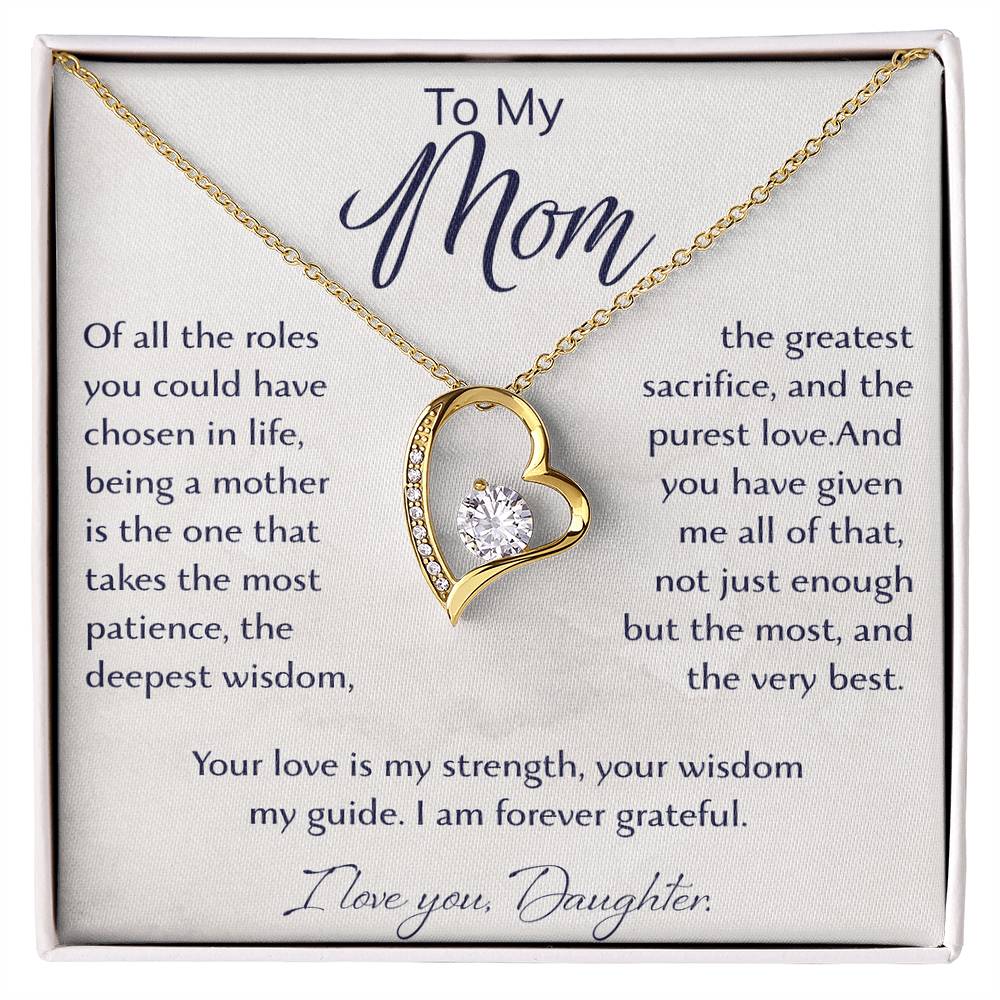 To My Mom – Sentimental Necklace with Heartfelt Card, Thoughtful Gifts from Daughter or Son for Mother’s Day, Birthday, Christmas