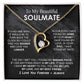 To My Beautiful Soulmate Necklace Girlfriend Soulmate Gift for Her To My Wife Necklace With Heartfelt Message And Elegant Gift Box for Women, Birthday Gifts For Wife Gifts From Husband Forever Love not Earing Template
