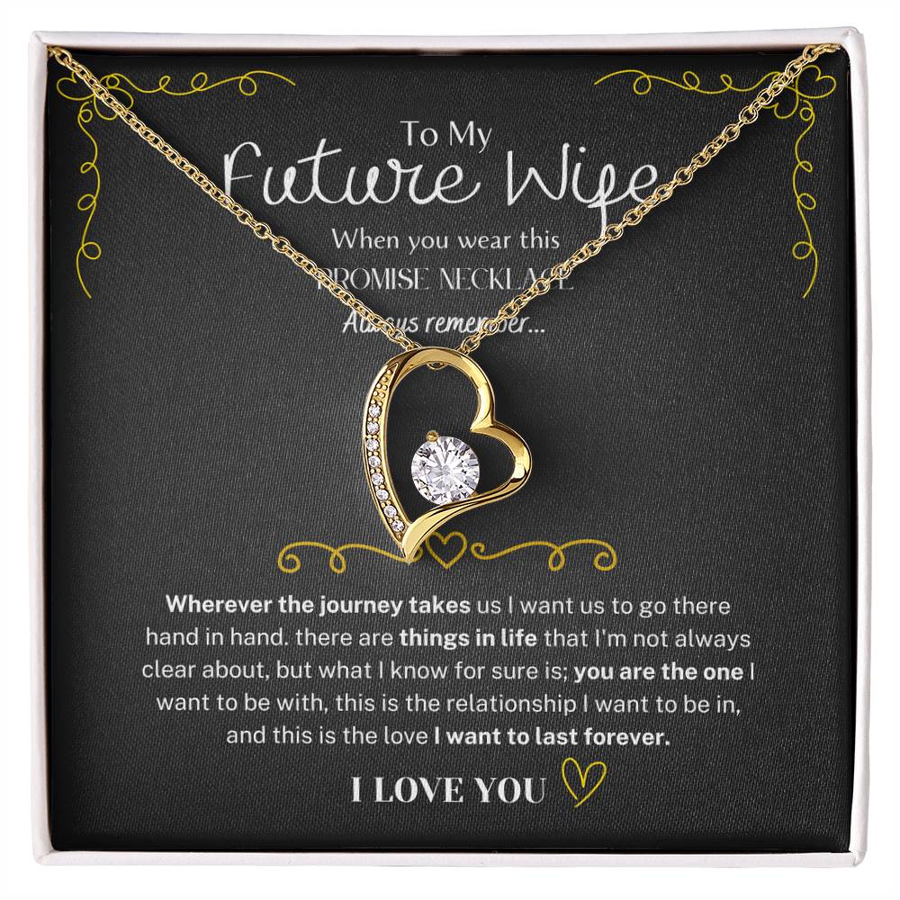 To My Future Wife Necklace - Promise Necklace For Her, Fiance Gifts For Her, Birthday Gifts For Future Wife With Message Card, To My Soulmate Necklace For Women Women Romantic Jewelry With Message Card, Gift Box