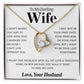 To My Wife – Forever Love Necklace, Gift for Wife from Husband, Romantic Anniversary Birthday Christmas Jewelry, Meaningful Love Message Card, Perfect Valentine’s Day Gift