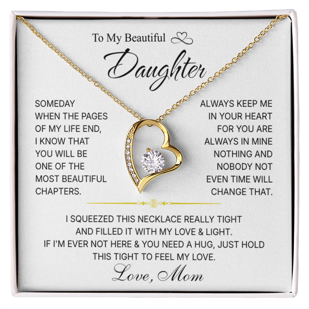 To My Daughter Necklace from Dad – Christmas Gift for Daughter or Daughter-in-Law, Birthday Jewelry for Women, Valentine's Day & Mother's Day Present