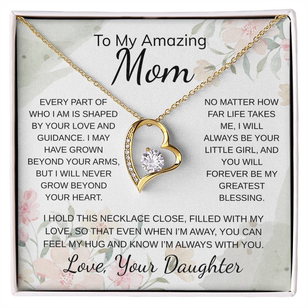 To My Mom – Sentimental Necklace with Heartfelt Card, Thoughtful Gifts from Daughter or Son for Mother’s Day, Birthday, Christmas