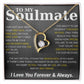 To My Soulmate Necklace – Romantic Jewelry Gift for Wife from Husband – Birthday, Anniversary, Valentine’s Day Gift with Message Card & Gift Box