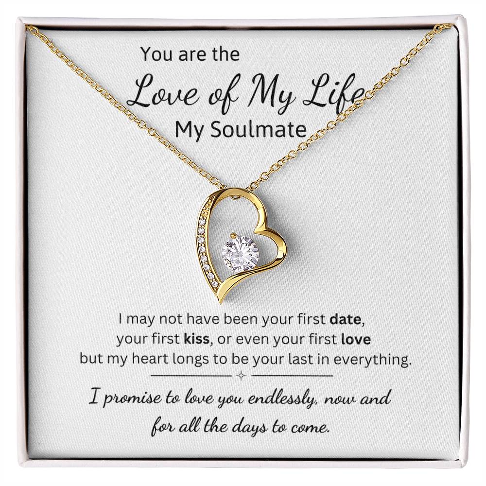 To My Soulmate Necklace – Romantic Jewelry Gift for Wife from Husband – Birthday, Anniversary, Valentine’s Day Gift with Message Card & Gift Box