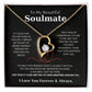To My Soulmate Necklace – Romantic Jewelry Gift for Wife from Husband – Birthday, Anniversary, Valentine’s Day Gift with Message Card & Gift Box