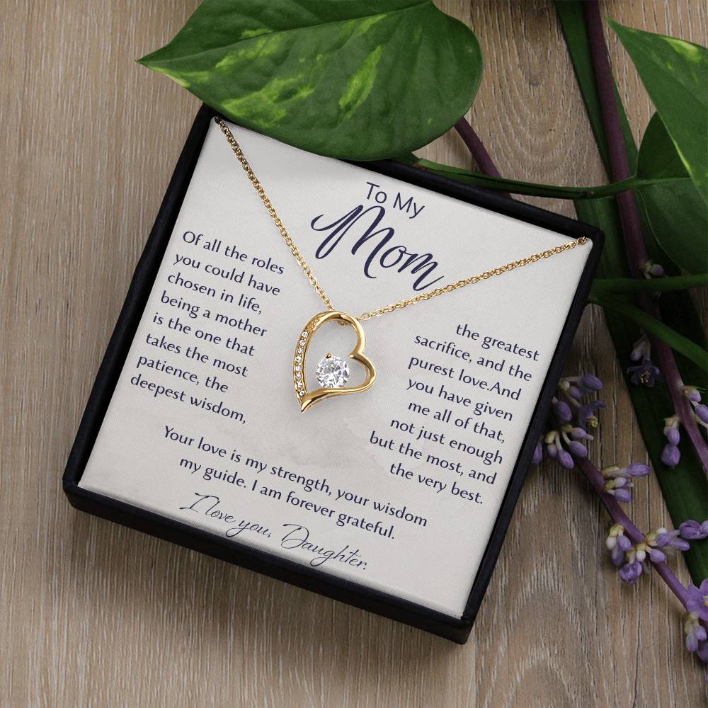 To My Mom – Sentimental Necklace with Heartfelt Card, Thoughtful Gifts from Daughter or Son for Mother’s Day, Birthday, Christmas