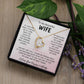 To My Wife – Forever Love Necklace, Gift for Wife from Husband, Romantic Anniversary Birthday Christmas Jewelry, Meaningful Love Message Card, Perfect Valentine’s Day Gift