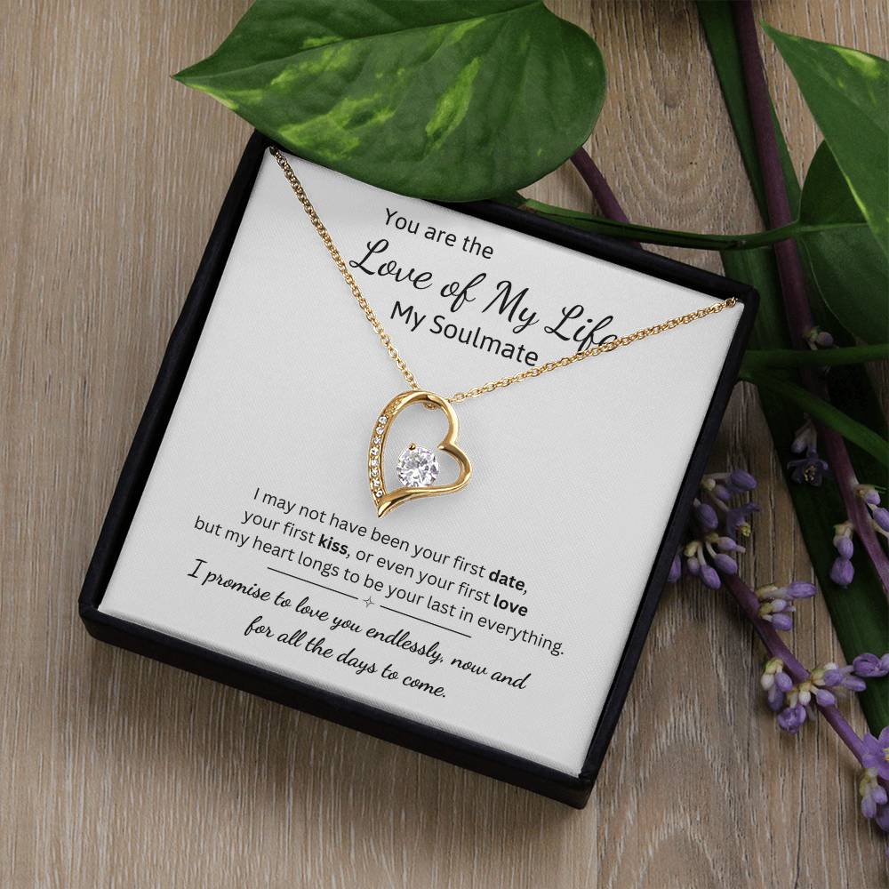 To My Soulmate Necklace – Romantic Jewelry Gift for Wife from Husband – Birthday, Anniversary, Valentine’s Day Gift with Message Card & Gift Box