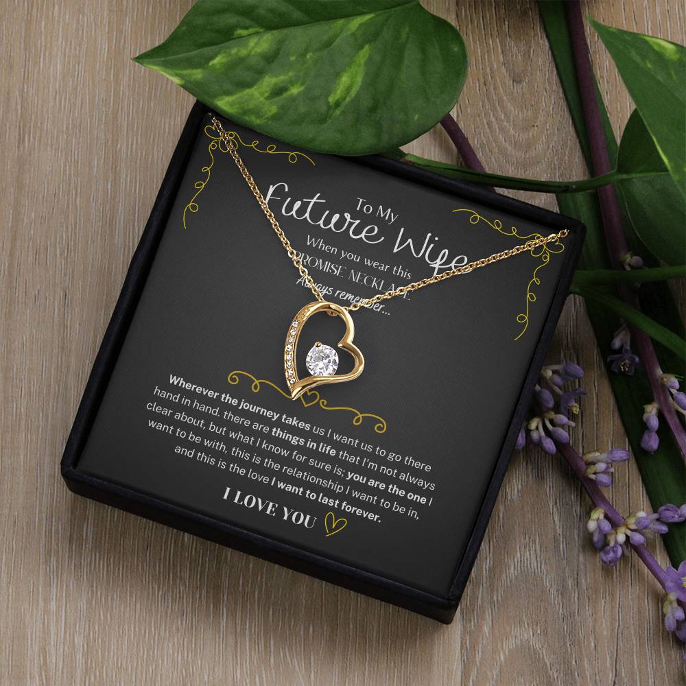 To My Future Wife Necklace - Promise Necklace For Her, Fiance Gifts For Her, Birthday Gifts For Future Wife With Message Card, To My Soulmate Necklace For Women Women Romantic Jewelry With Message Card, Gift Box