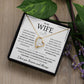 To My Wife – Forever Love Necklace, Gift for Wife from Husband, Romantic Anniversary Birthday Christmas Jewelry, Meaningful Love Message Card, Perfect Valentine’s Day Gift