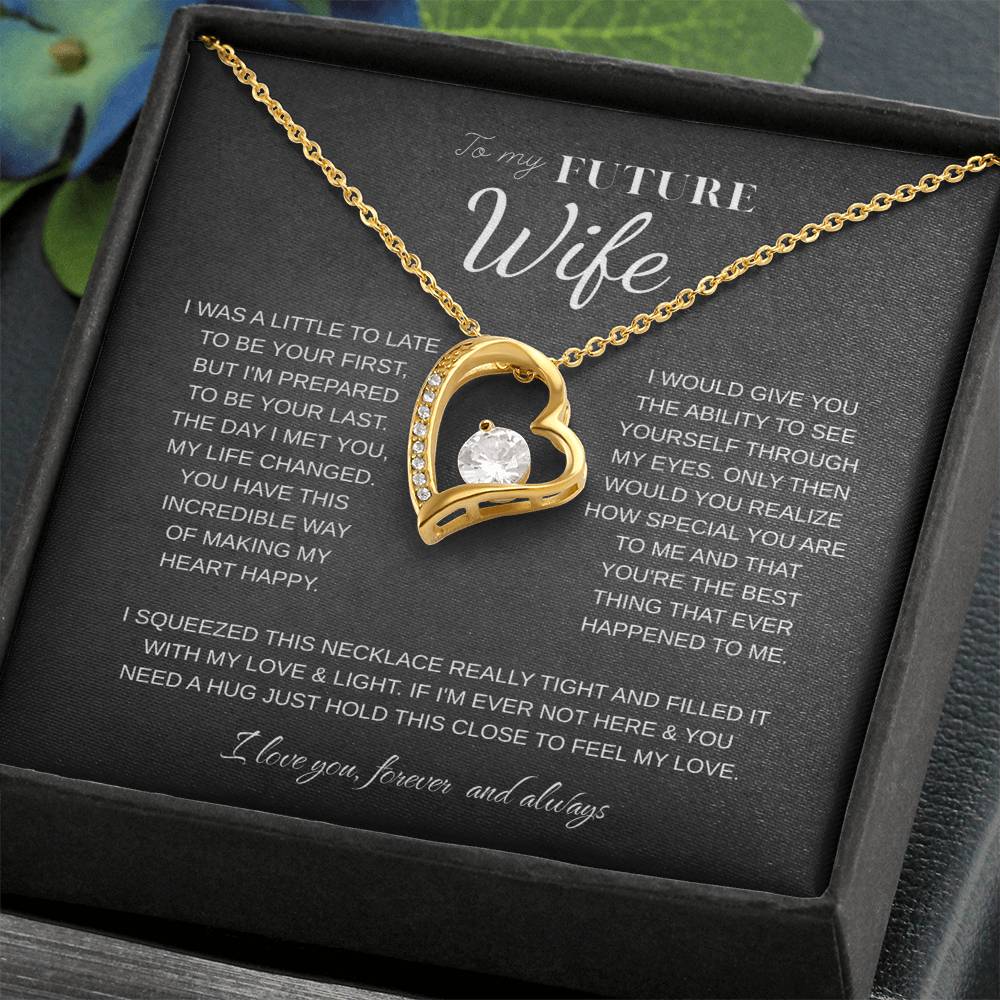To My Future Wife Necklace - Promise Necklace For Her, Fiance Gifts For Her, Birthday Gifts For Future Wife With Message Card, To My Soulmate Necklace For Women Women Romantic Jewelry With Message Card, Gift Box