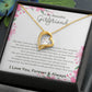 To My Girlfriend – Sterling Silver Forever Love Necklace, Meaningful Jewelry Gift for Her, Birthday, Anniversary, Valentine’s Day