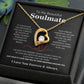 To My Soulmate Necklace – Romantic Jewelry Gift for Wife from Husband – Birthday, Anniversary, Valentine’s Day Gift with Message Card & Gift Box