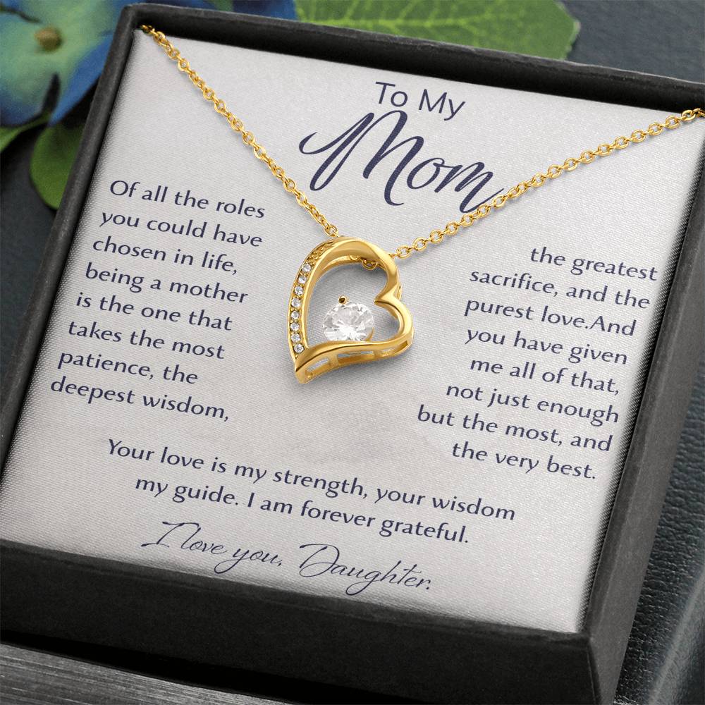 To My Mom – Sentimental Necklace with Heartfelt Card, Thoughtful Gifts from Daughter or Son for Mother’s Day, Birthday, Christmas