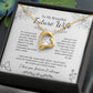 To My Future Wife Necklace - Promise Necklace For Her, Fiance Gifts For Her, Birthday Gifts For Future Wife With Message Card, To My Soulmate Necklace For Women Women Romantic Jewelry With Message Card, Gift Box