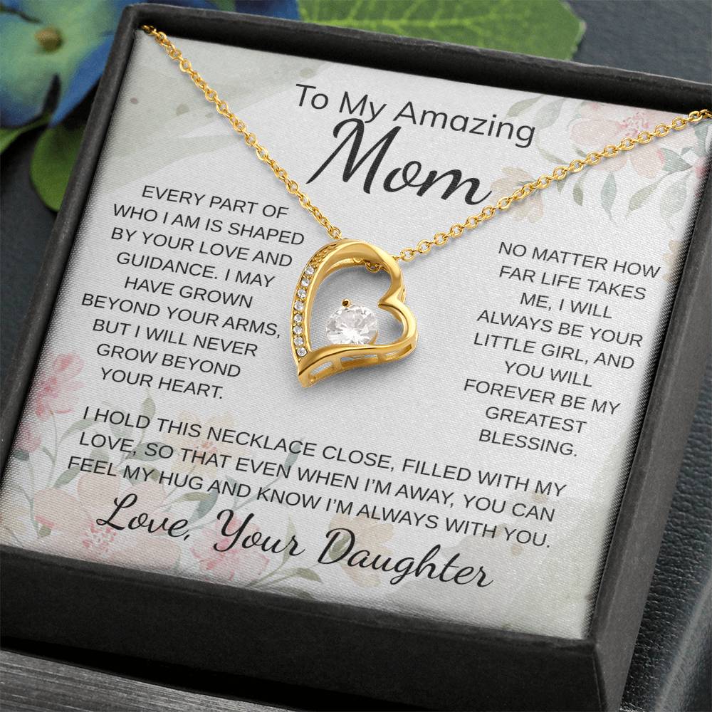 To My Mom – Sentimental Necklace with Heartfelt Card, Thoughtful Gifts from Daughter or Son for Mother’s Day, Birthday, Christmas