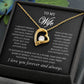 To My Wife Heart Necklace – Stainless Steel Pendant for Women – Meaningful Gift for Anniversary, Birthday, Christmas, Valentine’s Day