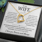 To My Wife – Forever Love Necklace, Gift for Wife from Husband, Romantic Anniversary Birthday Christmas Jewelry, Meaningful Love Message Card, Perfect Valentine’s Day Gift