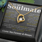 To My Soulmate Necklace – Romantic Jewelry Gift for Wife from Husband – Birthday, Anniversary, Valentine’s Day Gift with Message Card & Gift Box