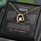 To My Beautiful Wife Necklace With Message Card, Anniversary Birthday Gift for Wife, Wife Gift From Husband, Sentimental Gift for Wife, Birthday Gift for Wife on Valentine Gifts To Wife from Husband Forever Love not Earing Template