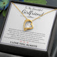 To My Girlfriend – Sterling Silver Forever Love Necklace, Meaningful Jewelry Gift for Her, Birthday, Anniversary, Valentine’s Day