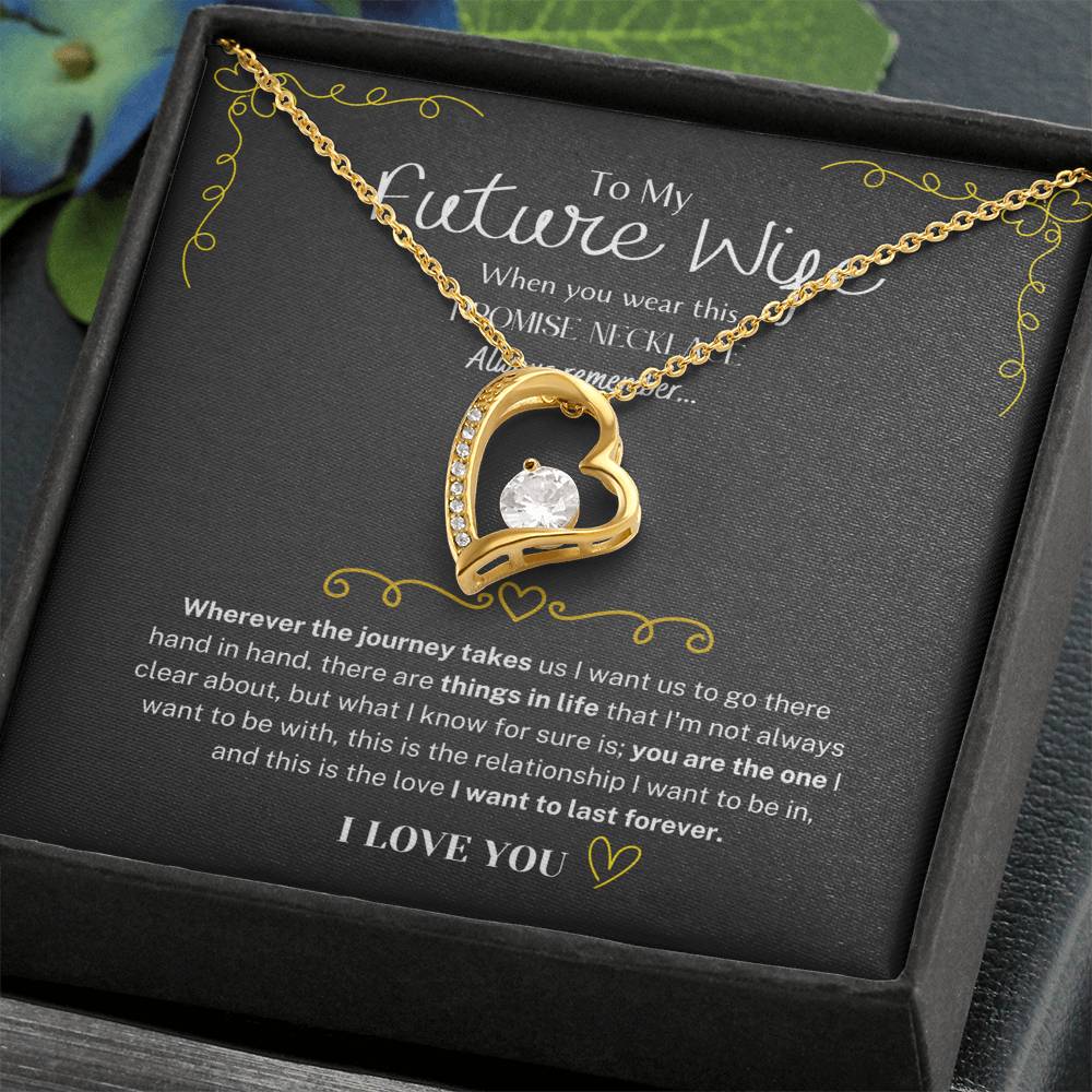 To My Future Wife Necklace - Promise Necklace For Her, Fiance Gifts For Her, Birthday Gifts For Future Wife With Message Card, To My Soulmate Necklace For Women Women Romantic Jewelry With Message Card, Gift Box