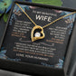 To My Beautiful Wife Necklace With Message Card, Anniversary Birthday Gift for Wife, Wife Gift From Husband, Sentimental Gift for Wife, Birthday Gift for Wife on Valentine Gifts To Wife from Husband vs2 Forever Love not Earing Template