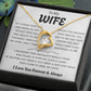 To My Wife – Forever Love Necklace, Gift for Wife from Husband, Romantic Anniversary Birthday Christmas Jewelry, Meaningful Love Message Card, Perfect Valentine’s Day Gift