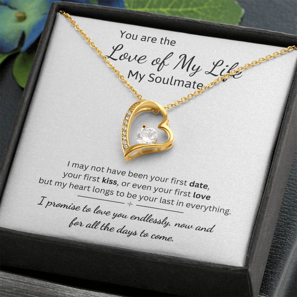 To My Soulmate Necklace – Romantic Jewelry Gift for Wife from Husband – Birthday, Anniversary, Valentine’s Day Gift with Message Card & Gift Box