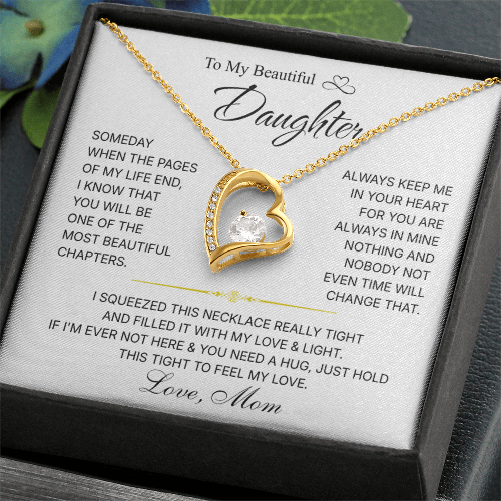To My Daughter Necklace from Dad – Christmas Gift for Daughter or Daughter-in-Law, Birthday Jewelry for Women, Valentine's Day & Mother's Day Present