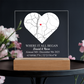 Personalized Acrylic “Where It All Began”  with Wood Stand – Custom Coordinates, Names & Date, Romantic Gift for Wife, Husband, Boyfriend, Girlfriend
