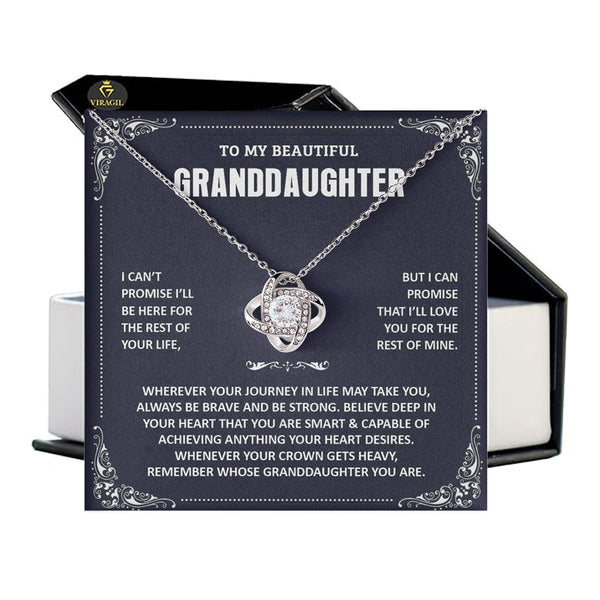 KNOTGiftsForGranddaughter_8 To My Beautiful Granddaughter Gifts From Grandma Grandpa and Necklace Birthday for Granddaughter Message Card