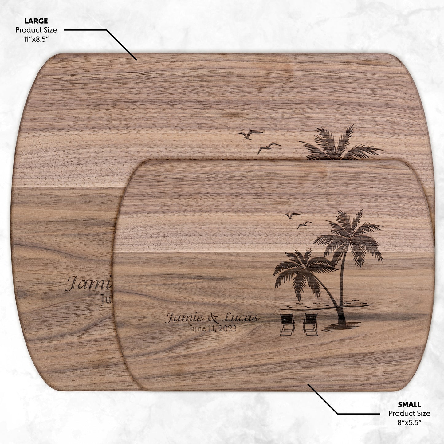 test Custom Couple name Beach vuông