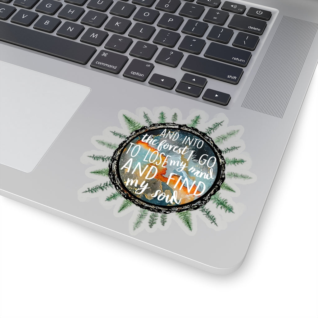 1 Pcs Sticker Decor And into the forest i go to lose my mind and find my soul Sticker, Animal forest sticker, Hippie Sticker, Earth sticker Sticker size custom Sticker for Laptop Decal Wall Laptop Bum ASIN: B0957DMBHN