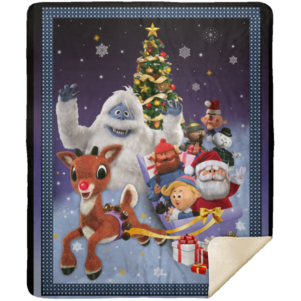 Blankets Decor Rudolph The Red Nosed Reindeer Family Awesome On Birthday, Decor Home Cozy Plush Fleece Blanket 60x80 White MSHM Premium Mink Sherpa Blanket 50x60