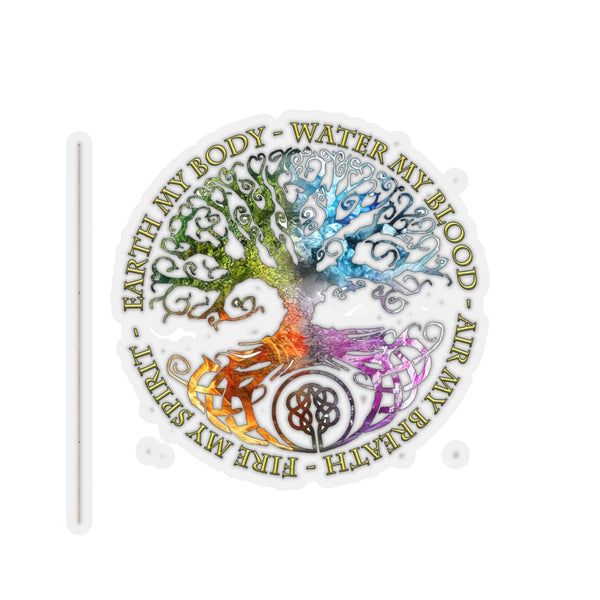 1 Pcs Sticker Decor Earth My Body, Water My Blood, air My Breath, fire My Spirit Sticker,Tree of Life Sticker, The Tree of Life Viking Size Custom Sticker for Laptop Decal Wall Laptop Full Size ASIN: B0957H851Y