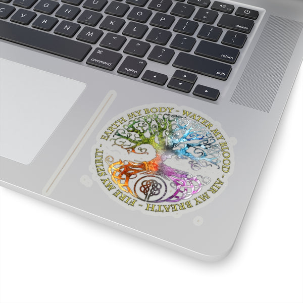 1 Pcs Sticker Decor Earth My Body, Water My Blood, air My Breath, fire My Spirit Sticker,Tree of Life Sticker, The Tree of Life Viking Size Custom Sticker for Laptop Decal Wall Laptop Full Size ASIN: B0957H851Y